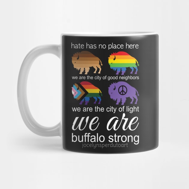 Hate has no place here, Buffalo, NY - All proceeds from this art will go to EPIC and FeedMoreWNY - Thank you! by JossSperdutoArt